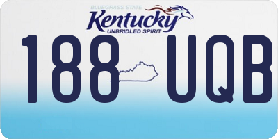 KY license plate 188UQB