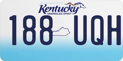 KY license plate 188UQH