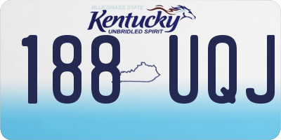 KY license plate 188UQJ