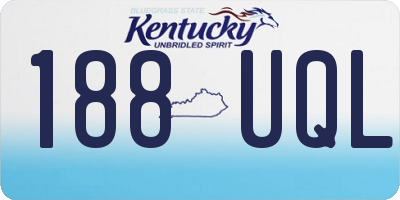 KY license plate 188UQL