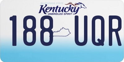 KY license plate 188UQR