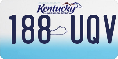 KY license plate 188UQV