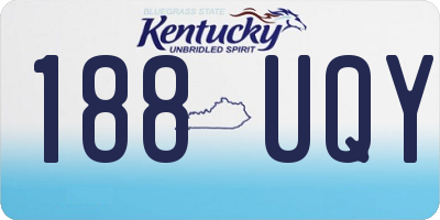 KY license plate 188UQY