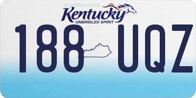 KY license plate 188UQZ