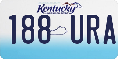 KY license plate 188URA