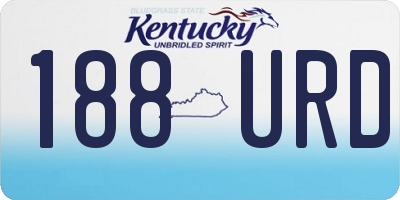 KY license plate 188URD