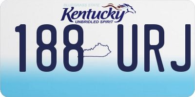 KY license plate 188URJ