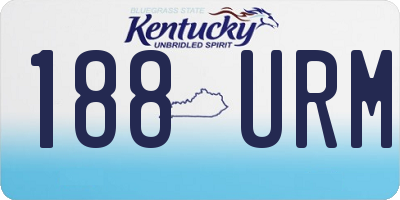 KY license plate 188URM