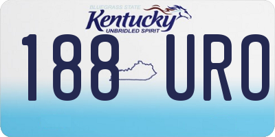 KY license plate 188URO