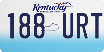 KY license plate 188URT