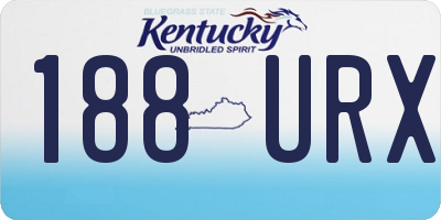 KY license plate 188URX