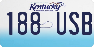 KY license plate 188USB
