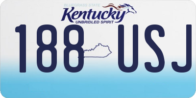 KY license plate 188USJ