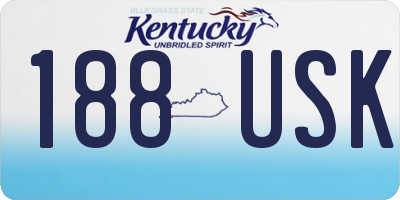 KY license plate 188USK
