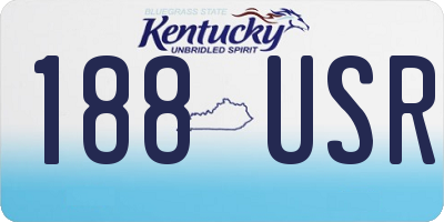 KY license plate 188USR