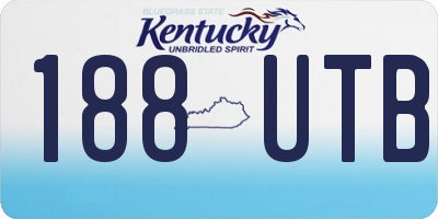 KY license plate 188UTB