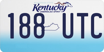 KY license plate 188UTC