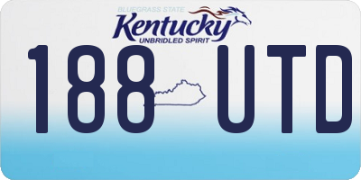 KY license plate 188UTD