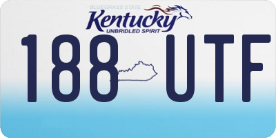 KY license plate 188UTF