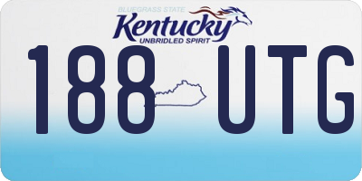 KY license plate 188UTG