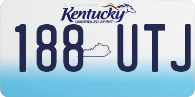 KY license plate 188UTJ