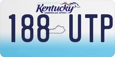 KY license plate 188UTP