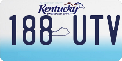 KY license plate 188UTV
