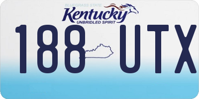 KY license plate 188UTX
