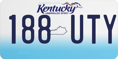 KY license plate 188UTY
