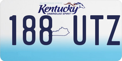 KY license plate 188UTZ