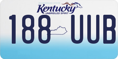 KY license plate 188UUB