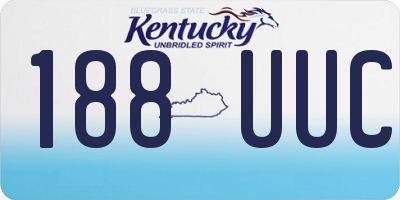 KY license plate 188UUC