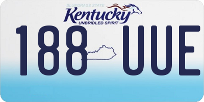 KY license plate 188UUE