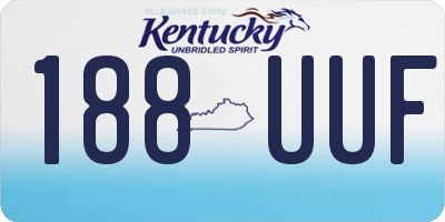 KY license plate 188UUF