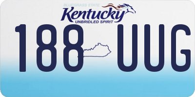 KY license plate 188UUG