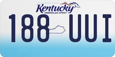 KY license plate 188UUI