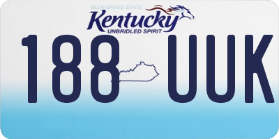 KY license plate 188UUK