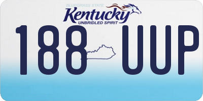 KY license plate 188UUP
