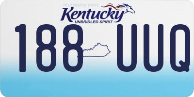 KY license plate 188UUQ