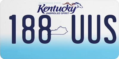 KY license plate 188UUS