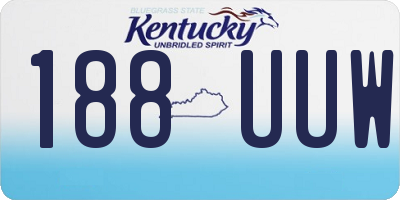 KY license plate 188UUW
