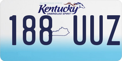 KY license plate 188UUZ