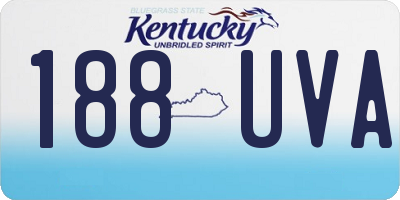 KY license plate 188UVA