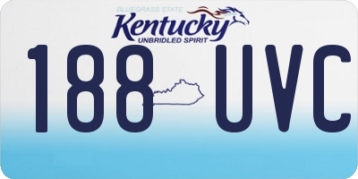 KY license plate 188UVC