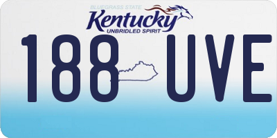 KY license plate 188UVE