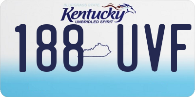 KY license plate 188UVF