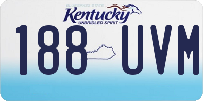 KY license plate 188UVM