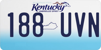 KY license plate 188UVN