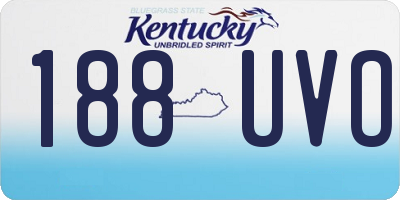 KY license plate 188UVO