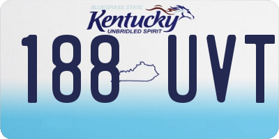 KY license plate 188UVT